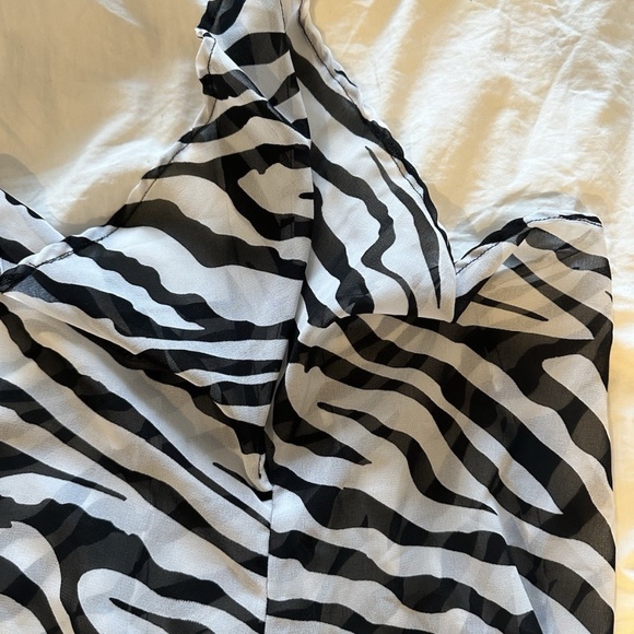 Peppermint Bay zebra sheer beach pants coverup - Picture 2 of 3